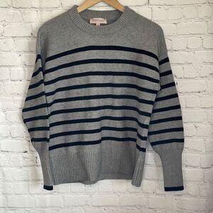 Philosophy Women’s Gray Black Striped Sweater size